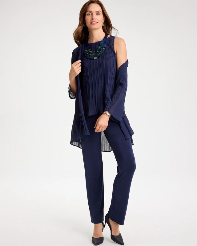 Travelers Pleated Chiffon Tank - image 2